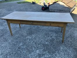 Holztisch mit Schublade antik aufgearbeitet guter Zustand
