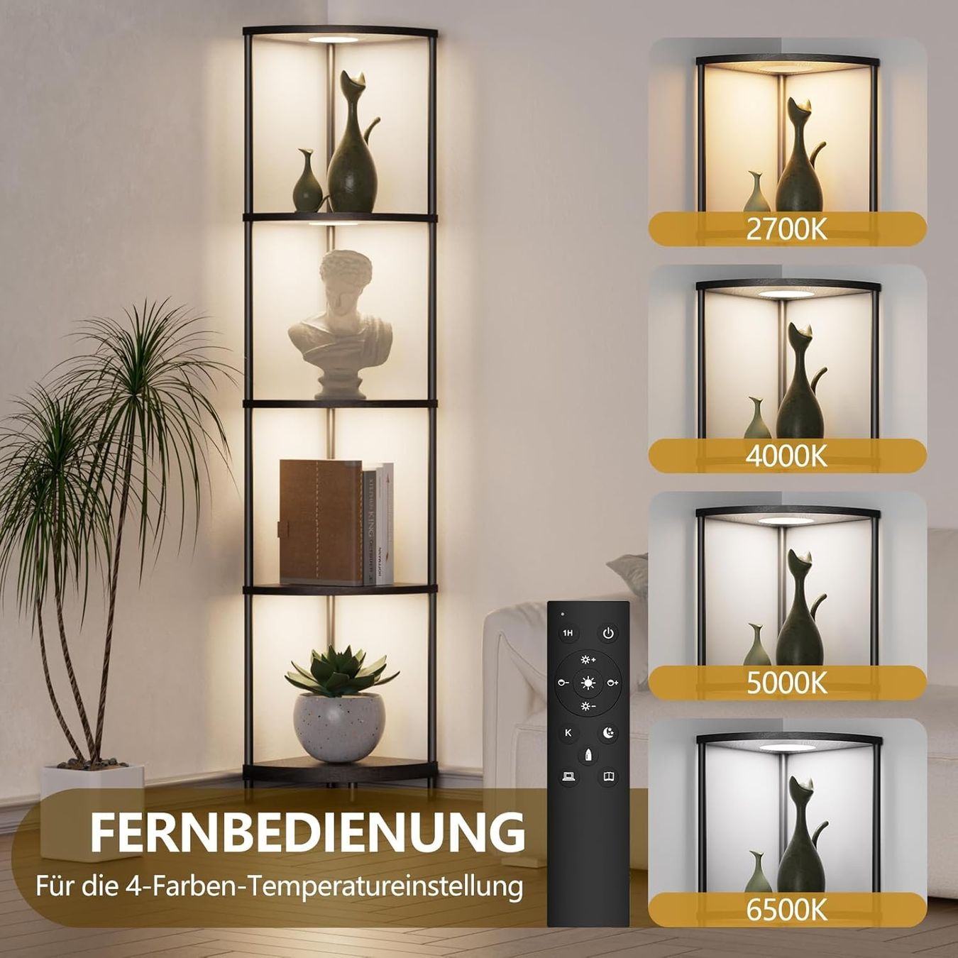Lampade: Stehlampe mit Regal Dimmbar – Nuovo e nell'imballaggio originale da Gränichen venduto da omniadeals 4