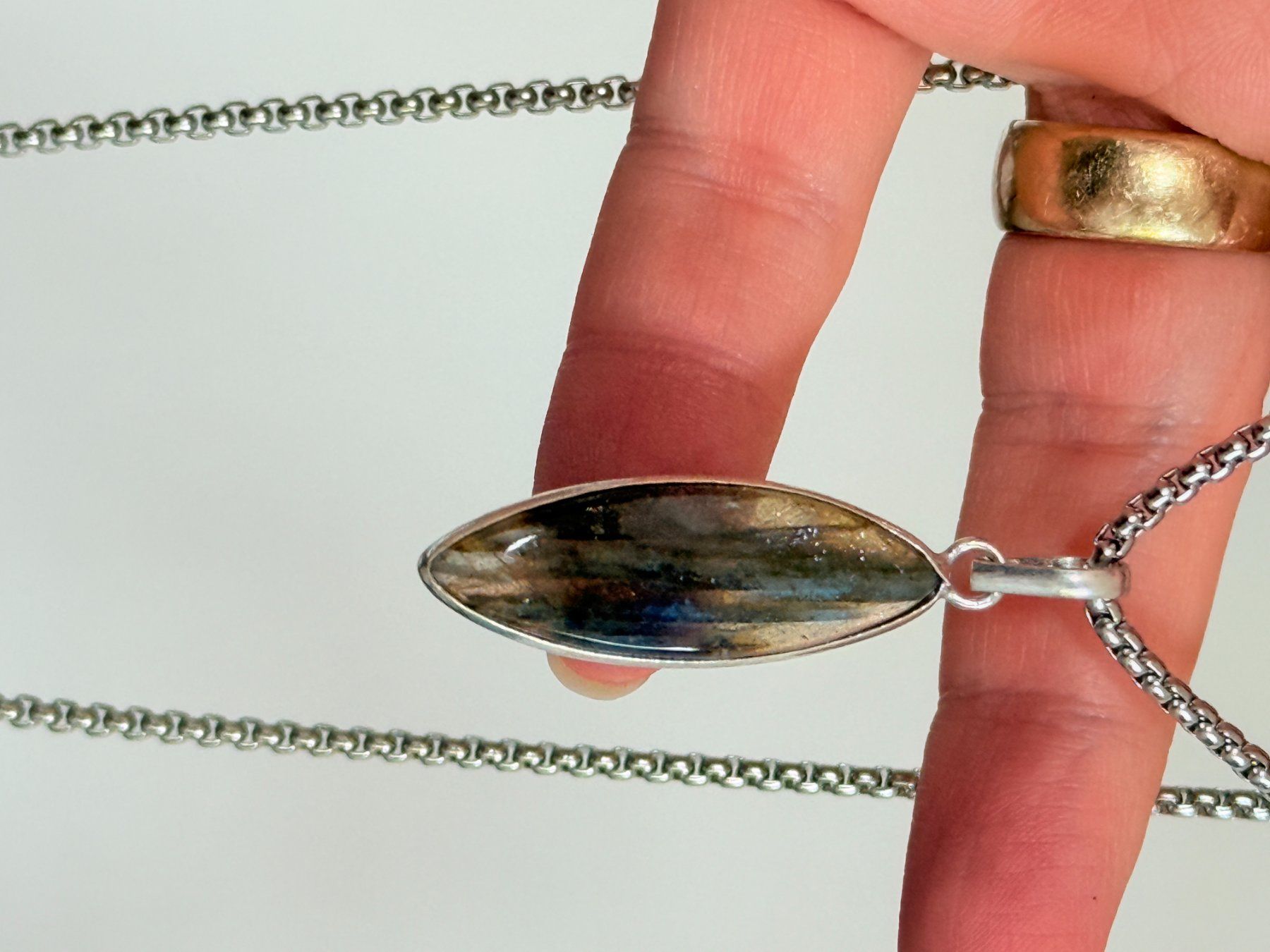 Ketten: Collier avec Labradorite – Neu und originalverpackt aus Genève von AWWA 4
