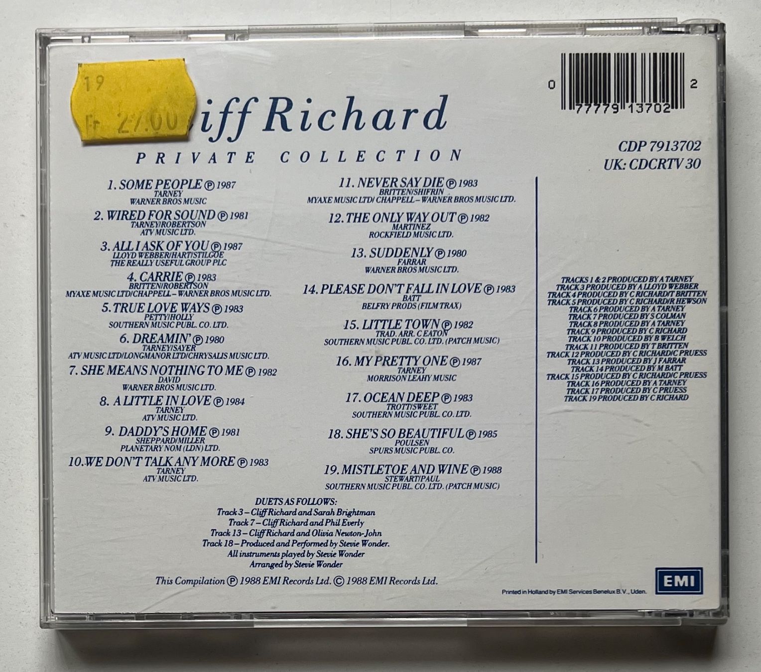 CDs: Cliff Richard / Private Collection 1979-1988 – Gebraucht aus Näfels von rottabi 1