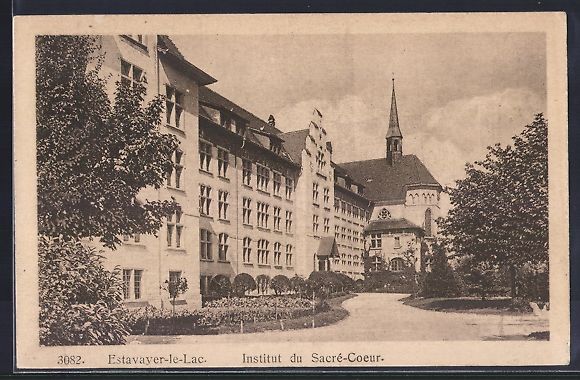 Ansichtskarten: Estavayer-le-Lac, Institut du Sacrè-Coe – Gebraucht aus Berlin von bartko-reher