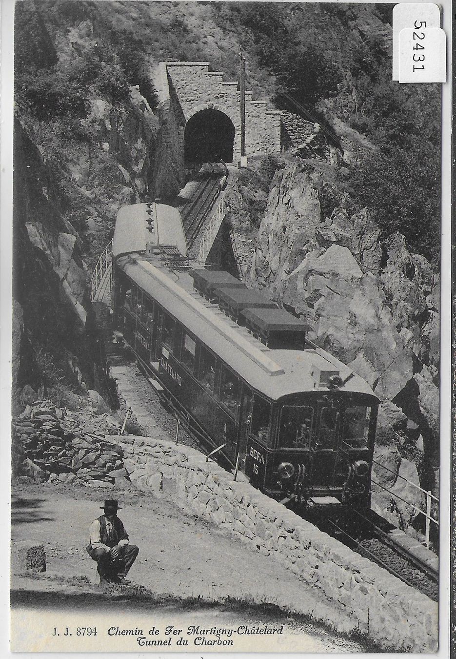 Ansichtskarten: Chemin de Fer Martigny-Chatelard - Tunnel du Charbon – Gebraucht aus Ettingen von Kartenplanet