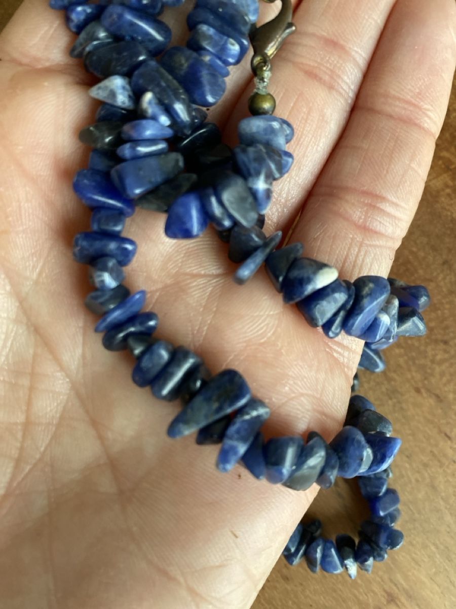 Edelsteine: Lapislazuli Halskette Splitterkette – Gebraucht aus Killwangen von Fefy 2