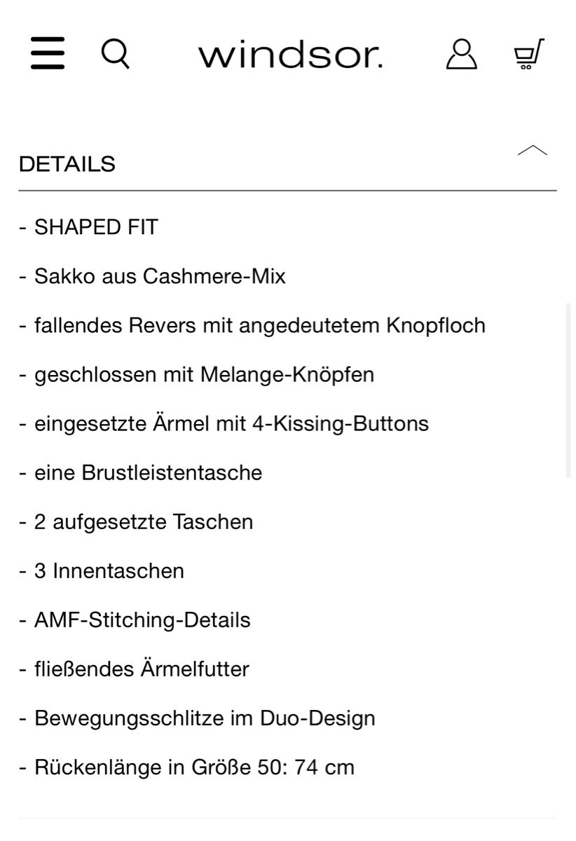 Anzüge: Windsor Herren Jacke NEU – Neu (gemäss Beschreibung) aus Zürich von Orch43 5