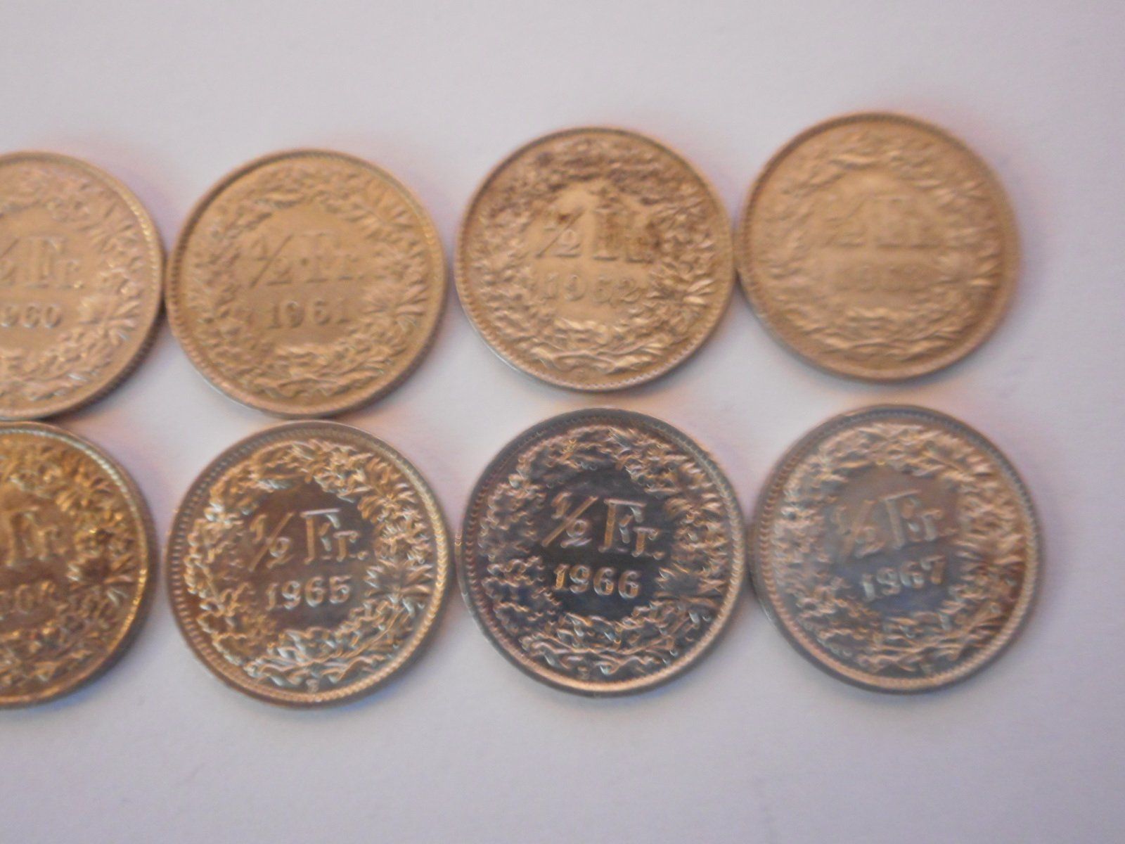 Toutes les monnaies: 8 x 50 Rp. 1960 - 1967 silber – D'occasion à Kriegstetten par pizlad2010 3