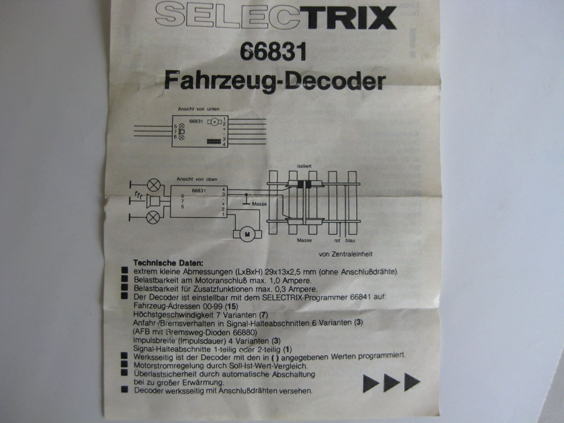 Trix Modelleisenbahnen: 6 x Trix Decoder, Artikel Nummer 66831, 35% vom Neu-Preis – Neu (gemäss Beschreibung) aus Buchs ZH von swiss-train 4