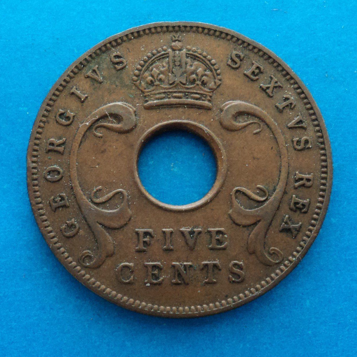 Tutti le monete: Britisch-Ostafrika: 5 Cents 1949, SS – Usato da Basel venduto da maripas17