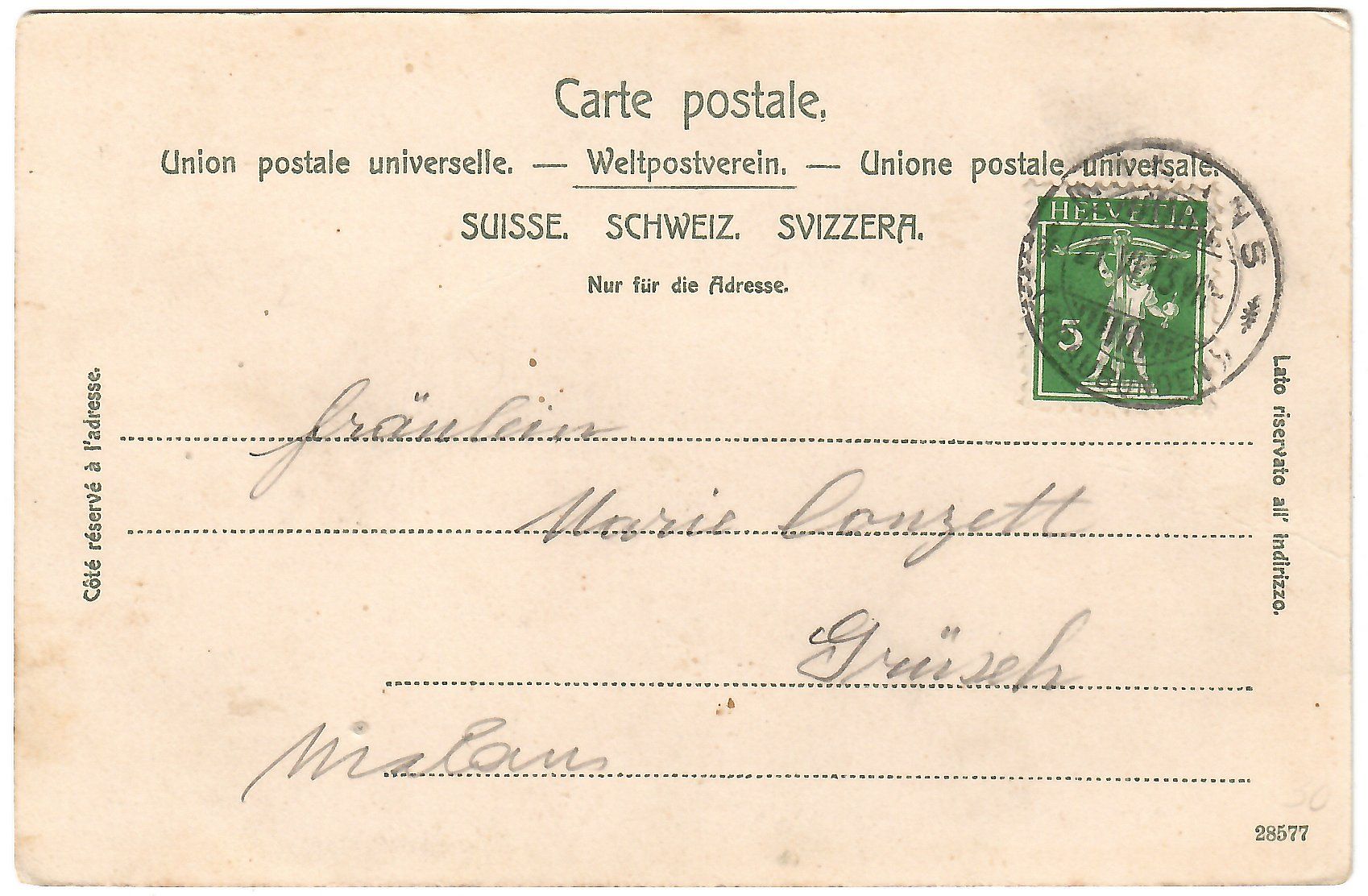 Cartoline postali: Ansichtskarte  Malans – Usato da Kerns venduto da etma3 1