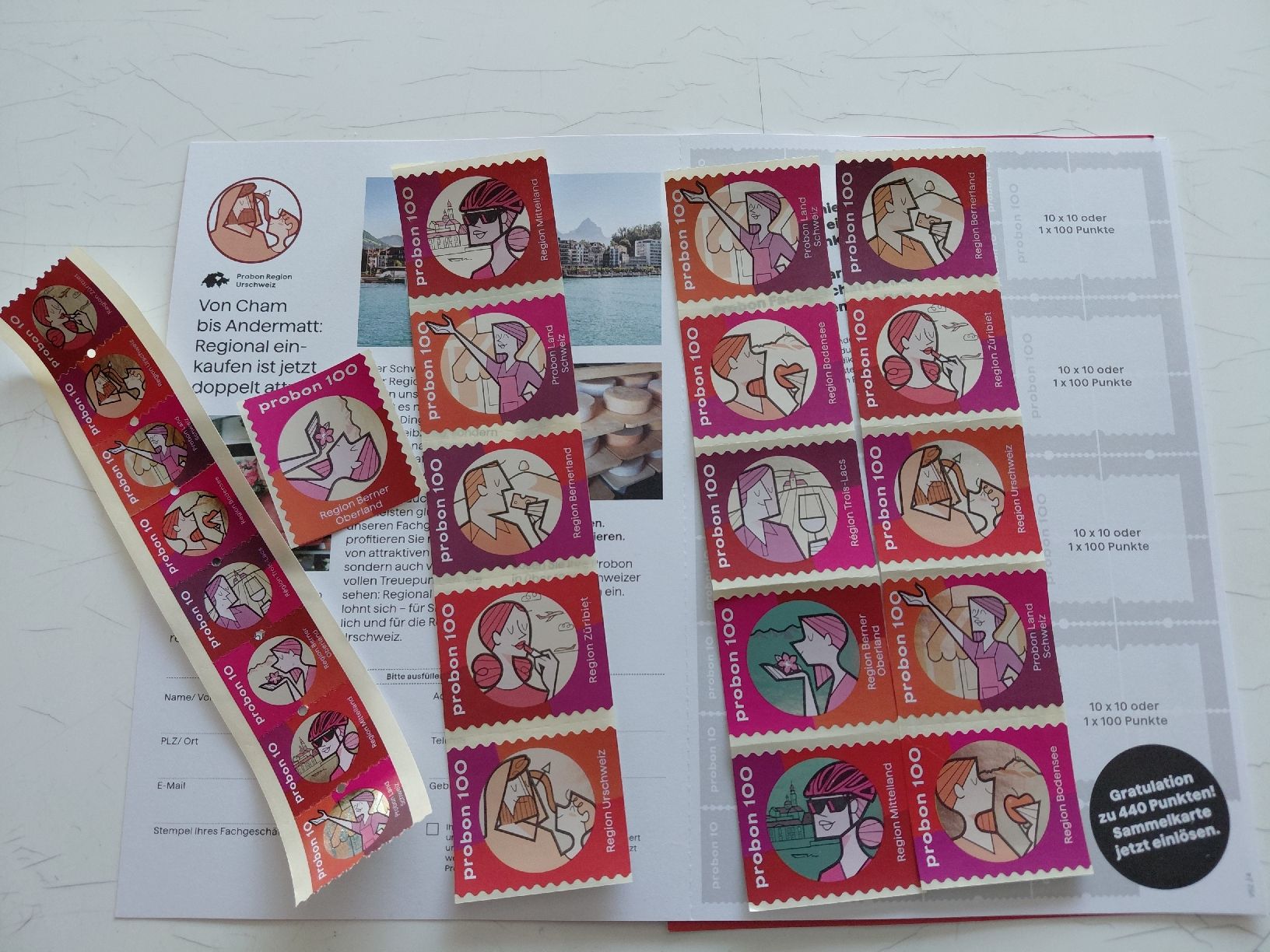 Timbres & points: 1680  probon ,zum einkleben  – D'occasion à Allenwinden par Muggi076