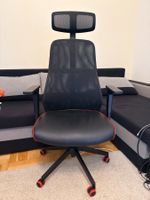 Chaise de bureau Gaming IKEA MATCHSPEL (Noir/Rouge)