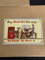 Plaque publicitaire vintage Shell Oil – 1920 – Garage rétro