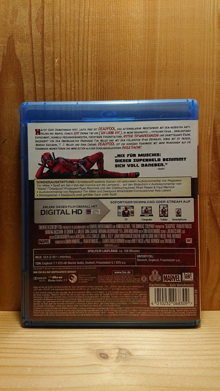 Alle DVDs: DEADPOOL 1 und 2 auf Blu-Ray mit Ryan Reynolds – Gebraucht aus Wilderswil von Exebub 2