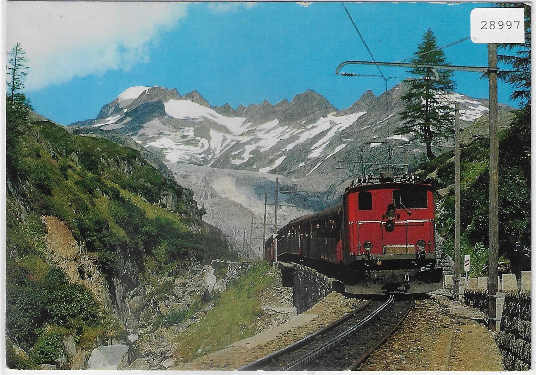 Cartoline postali: Furka-Oberalp-Bahn bei Gletsch – Usato da Ettingen venduto da Kartenplanet