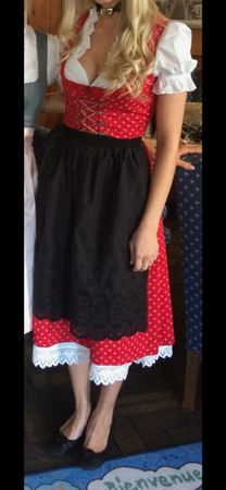 Dirndl mit Bluse Almenrausch rot Grösse 34