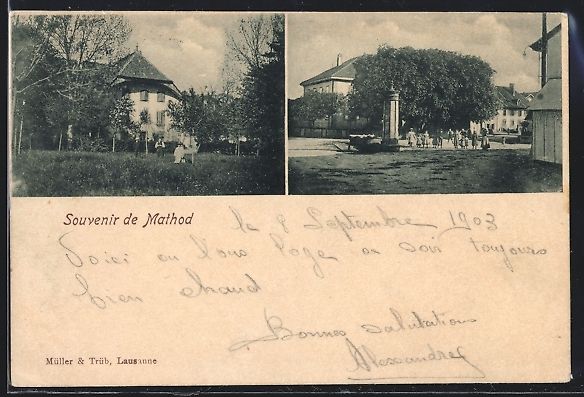 Cartoline postali: AK Mathod, Une Maison, Une Rue, 1903 – Usato da Berlin venduto da bartko-reher