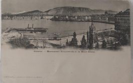 GENÈVE - Monument Brunswick et le Mont-Blanc