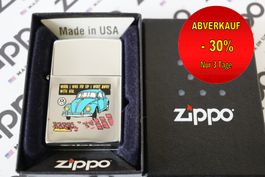 ZIPPO Feuerzeug - VW BEETLE STORY, Chrome (1996)