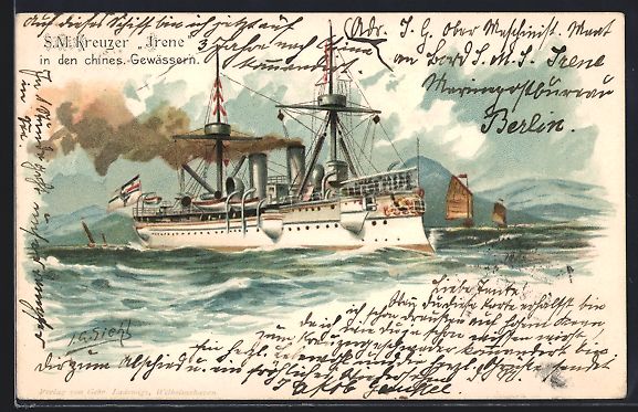 Cartoline postali: Johann Georg Siehl-Freystett: Kriegsschi – Usato da Berlin venduto da bartko-reher
