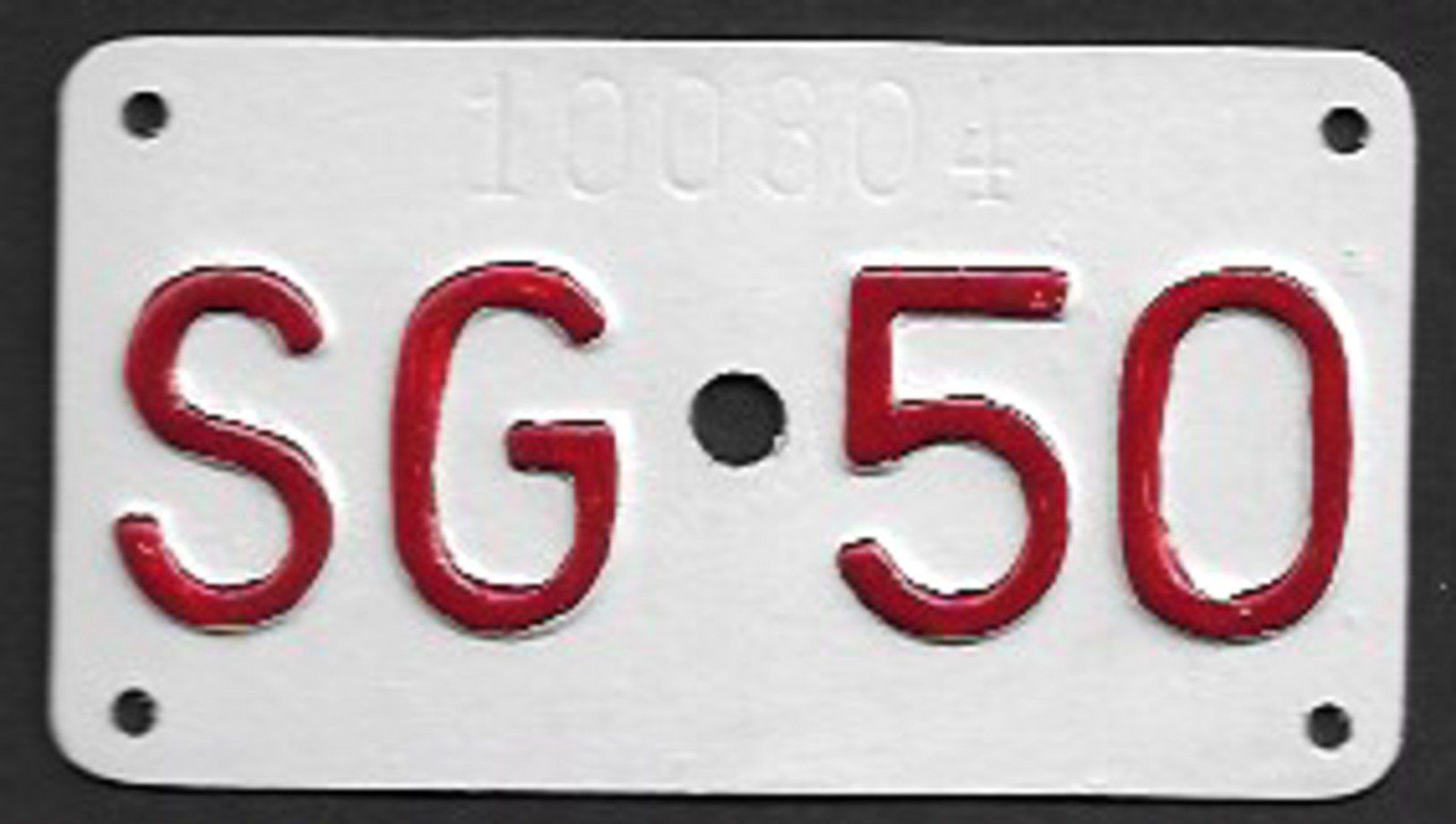 Insegne: Velonummer St. Gallen 1950 SG 50 – Usato da Bülach venduto da gmstart