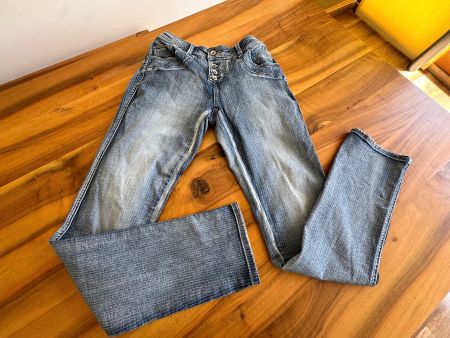 NILE lässige gestreifte Jeans Grösse XS