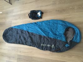 Vaude Kamet light Schlafsack 1,2kg blau grau mit Tragetasche