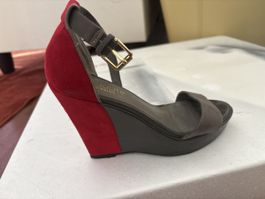 Sandales cuir bicolore taille 35