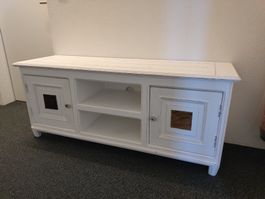 Landhaus TV-Möbel Weiss Shabby Chic Vintage 