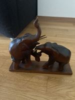 Holzfigur Elefanten Dekoration