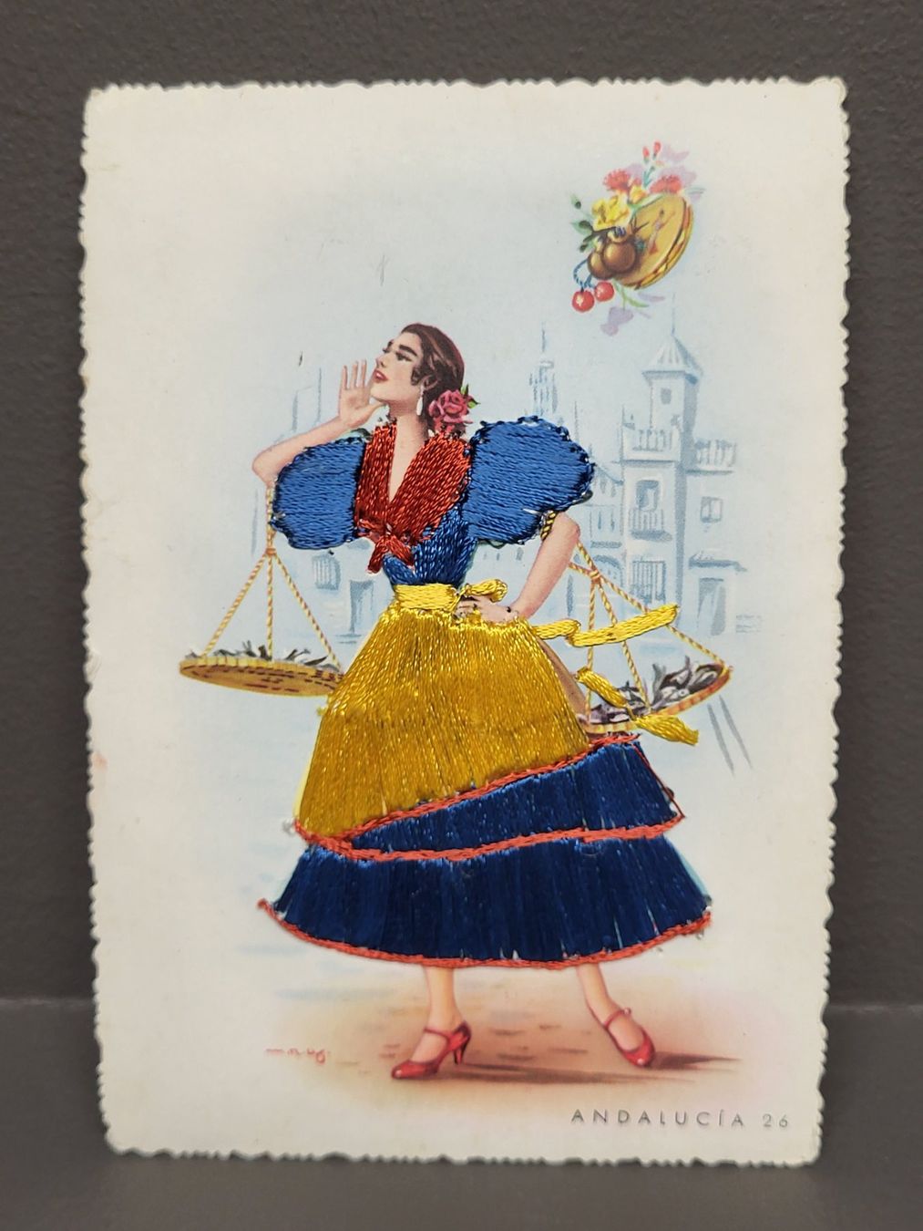 Cartoline postali: Postkarte bestickt Spanien – Usato da Zürich venduto da BOAC1943