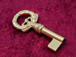 1 Möbel Hohl Schlüssel, 5.5cm, Messing - NEU (3665#MBS3)