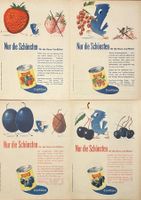 Roco Confitüre - 4 alte Werbungen / Publicités 1950