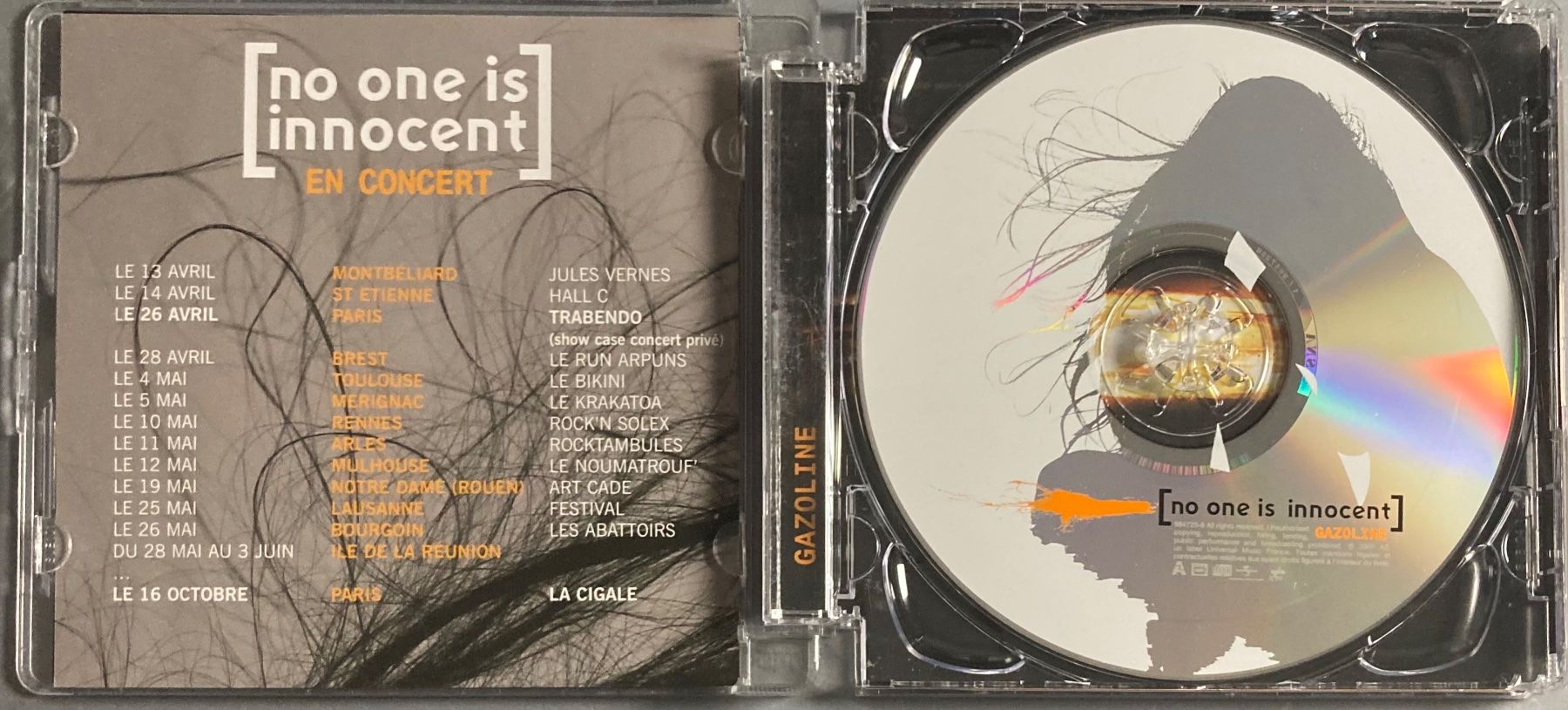 CDs: NO ONE IS INNOCENT - GAZOLINE – D'occasion à Poliez-Pittet par Newtown-Records 2