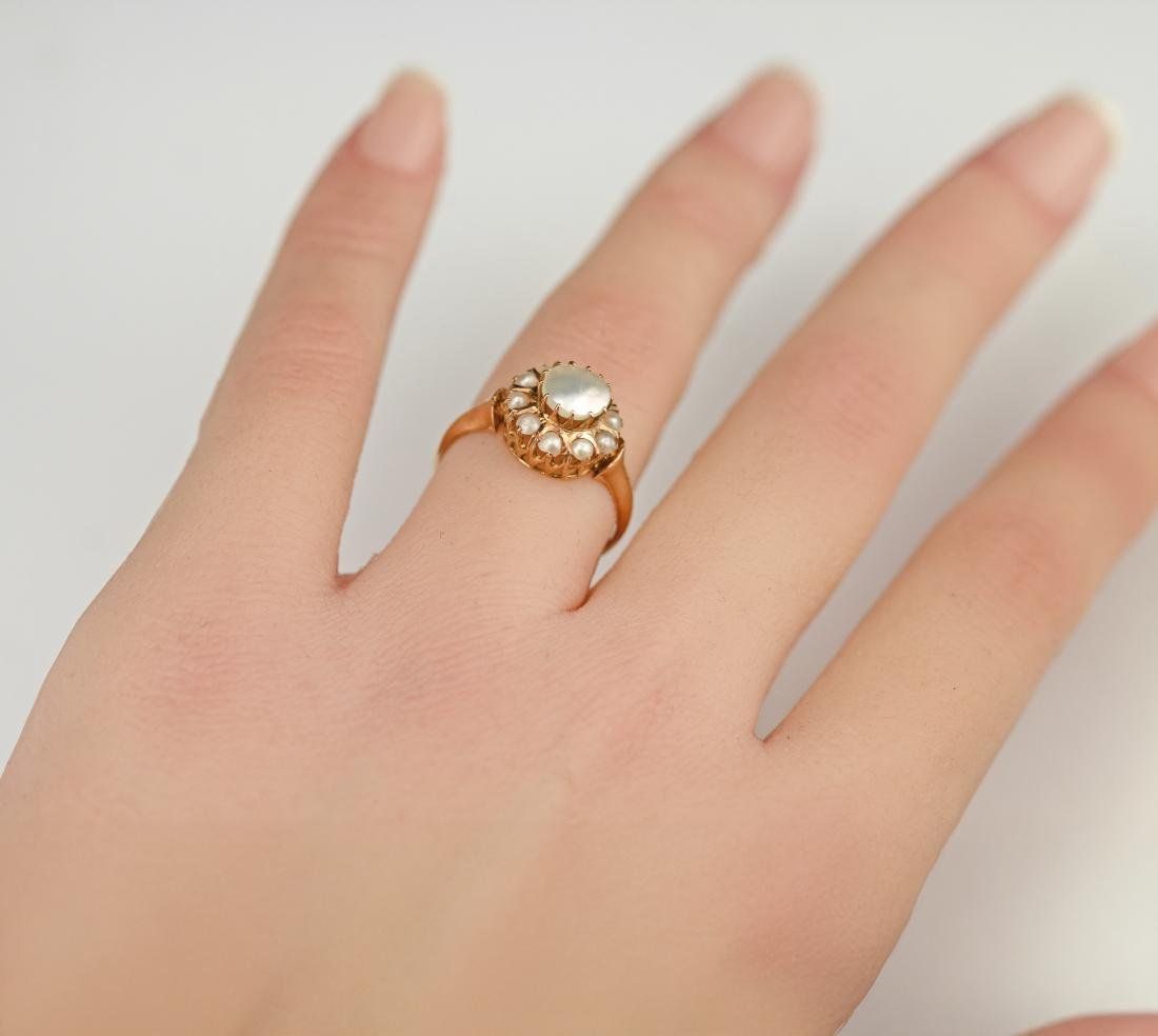 Anelli: Antiker Ring aus Roségold und Perlen – Usato da Lugano venduto da Historianlugano 2