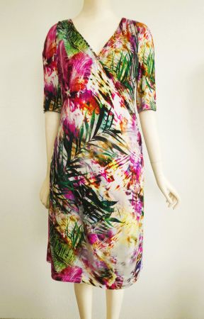 CASSANI Kleid Wickeloptik, Gr. 42