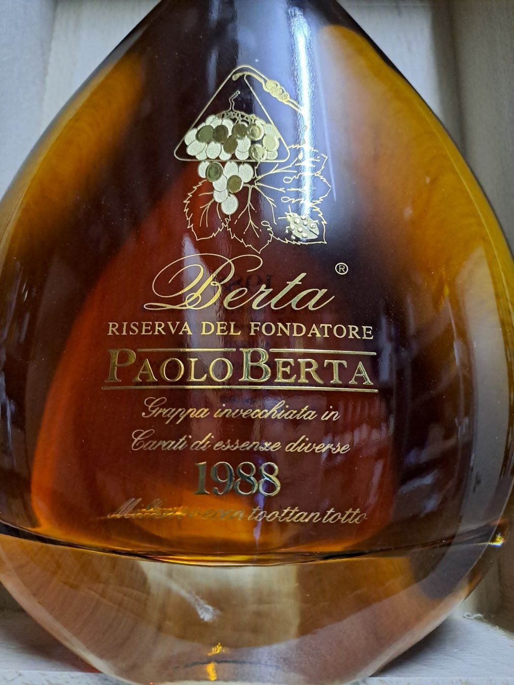 Berta Spirituosen: Paolo Berta Grappa 1988 mit OHK – Neu und originalverpackt aus Elsau von Kellerraeumung 2