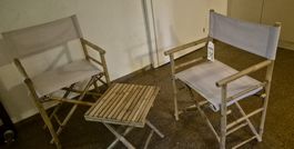 Bambus Gartenmöbel Set - Zwei Stühle und Tisch Top!