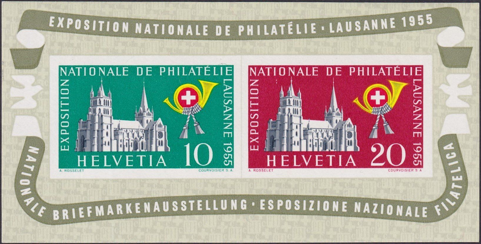 Alle Briefmarken: 1955, W35 ** postfrischer LAUSANNE-Block, Kat: 80.-++ – Gebraucht aus Sursee von Luzernerraute