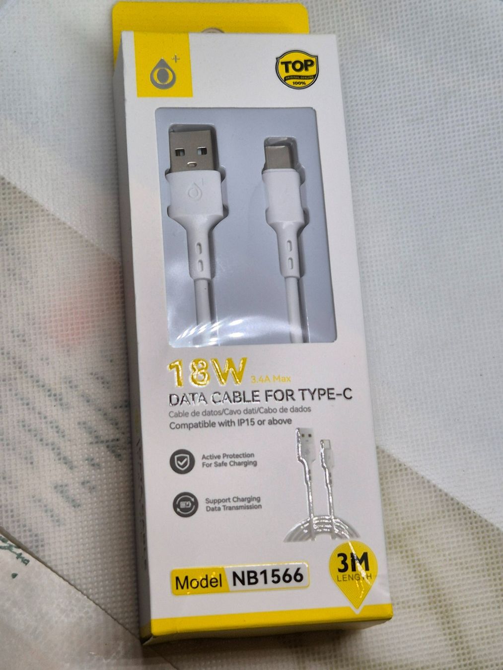 Cavi: 3M NB1566 18W 3,6A Max USB-C Datenkabel Neu – Nuovo e nell'imballaggio originale da Losone venduto da bal_gfp6