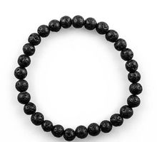 Armband Lava gewachst Kugel 6.5mm/18.5-19cm