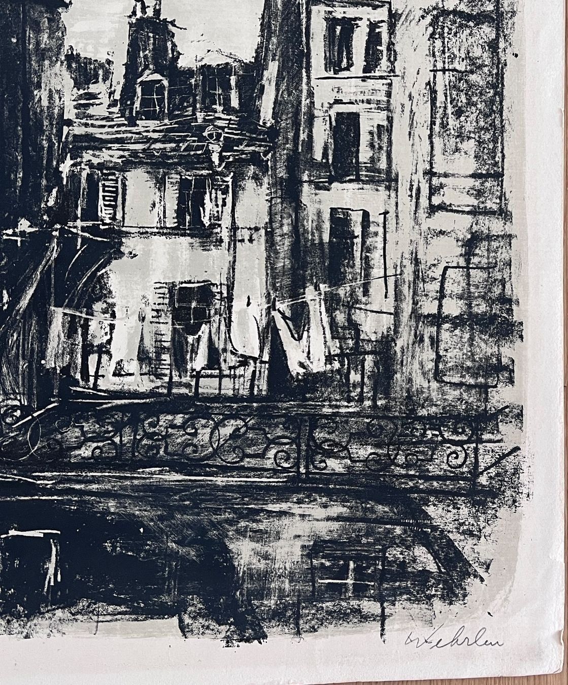 Grafica & Litografie: ROBERT WEHRLIN LITHOGRAPHIE SIGNIERT – Usato da Gersau venduto da grafik-kunst 2