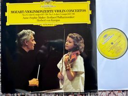 Mozart Violin Concertos No.3 & 5 A.S. Mutter Karajan LP🛀