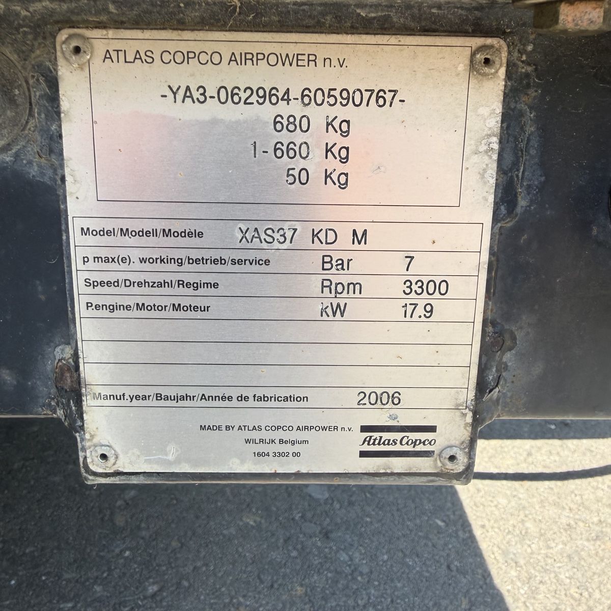 Atlas Copco Kompressoren: Atlas Copco XAS37 – Defekt aus Menziken von Tairi10 6