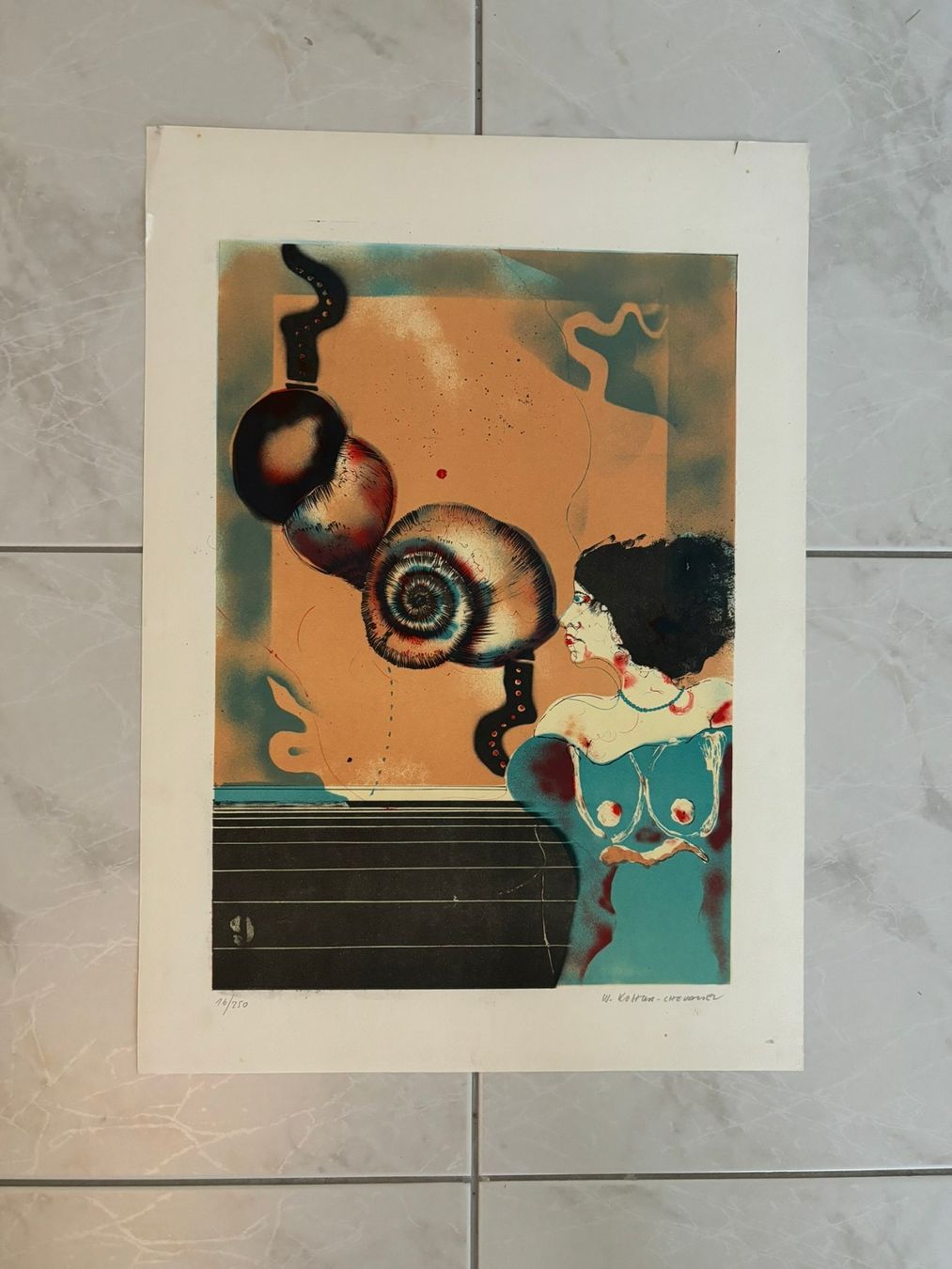 Grafica & Litografie: Walter Kohler-Chevalier, Lithographie – Usato da Gwatt (Thun) venduto da nae_y6ty