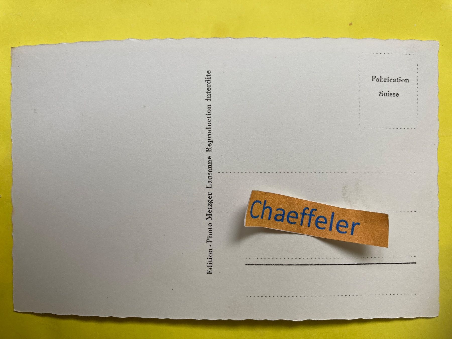 Cartoline postali: 2565 St. Jmier – Usato da Zürich venduto da Chaeffeler 1