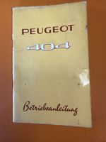 Peugeot 404 Betriebsanleitung - Original Handbuch von 1962