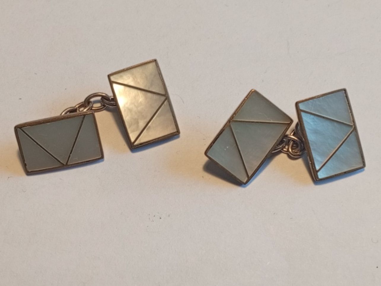 Manschettenknöpfe: Manschettenknöpfe Vintage mit Perlmutter - cufflinks – Gebraucht aus Baden von TellsKuchenhaus 2