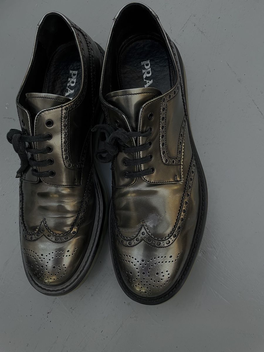 Prada Herrenschuhe: PRADA Derby Herrenschuhe Altsilber 45 – Gebraucht aus Zürich von Danokiko 1