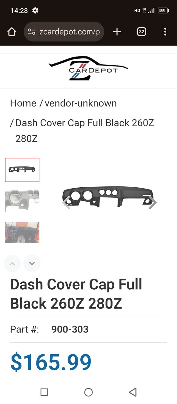 Alle Autoersatzteile: Dash Cover Datsun 260z-280z – Neu und originalverpackt aus Dompierre FR von sul_mlq5 1