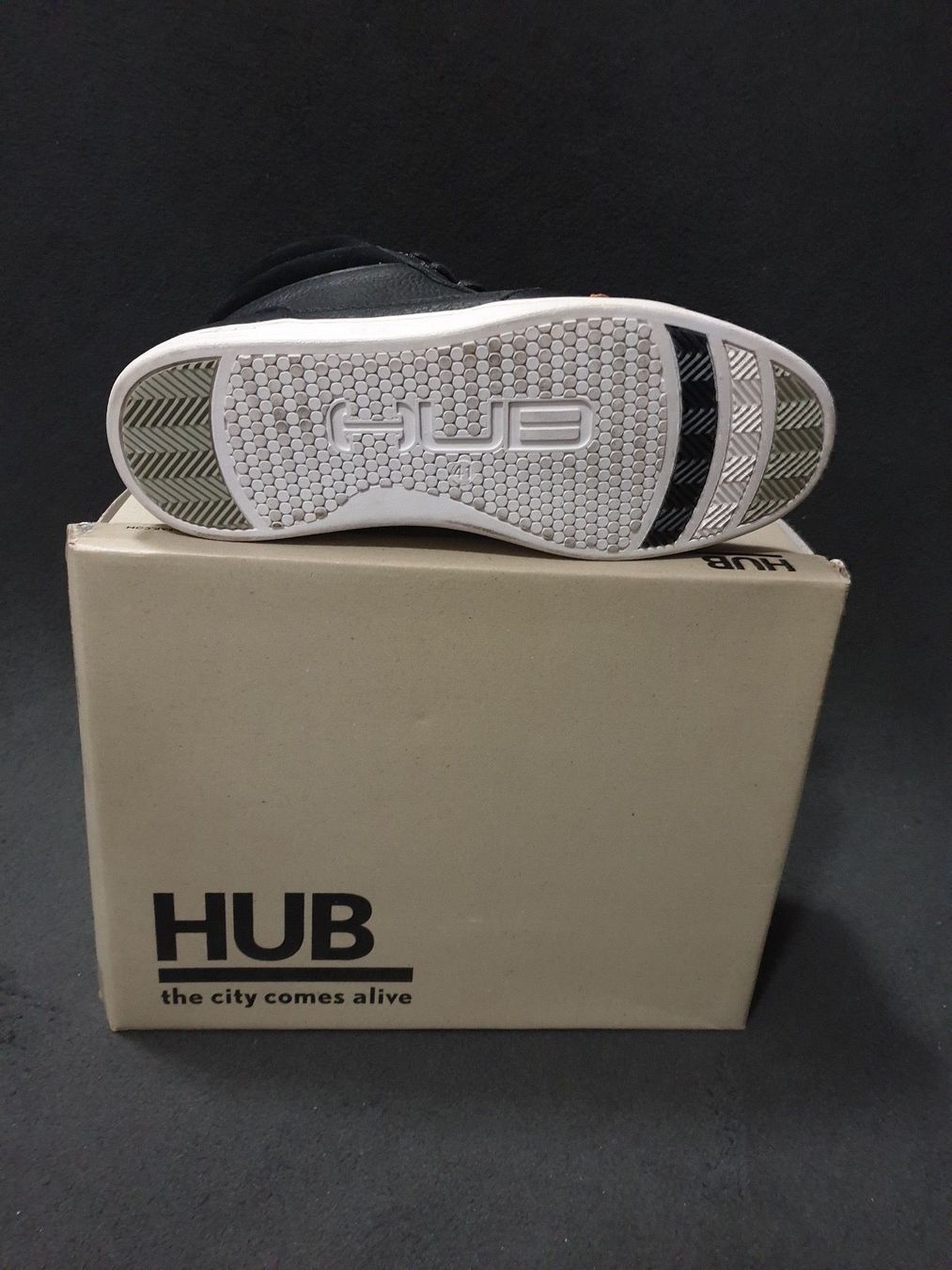 Herrenschuhe: HUB MARK L    BLACK-WHITE       Gr. 41 – Neu und originalverpackt aus Zürich von LIQUIDATOR.CP 1