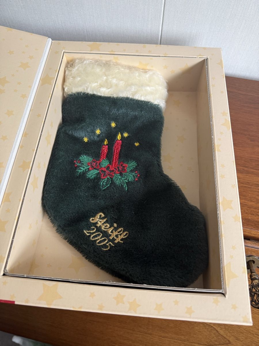 Steiff Alle Dekorationen: Steiff Teddybär mit Weihnachtsstrumpf  – Neu und originalverpackt aus Mumpf von A_B_E 3